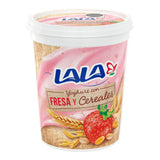 YOGHURT BATIDO LALA CON FRESA Y CEREAL 900  GR.