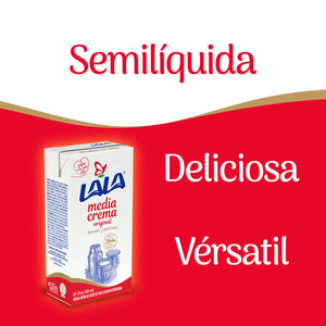 MEDIA CREMA DE LECHE DE VACA ULTRAPASTEURIZADA  LALA 470  GR.