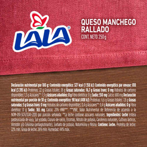 QUESO MANCHEGO RALLADO LALA 250  GR.