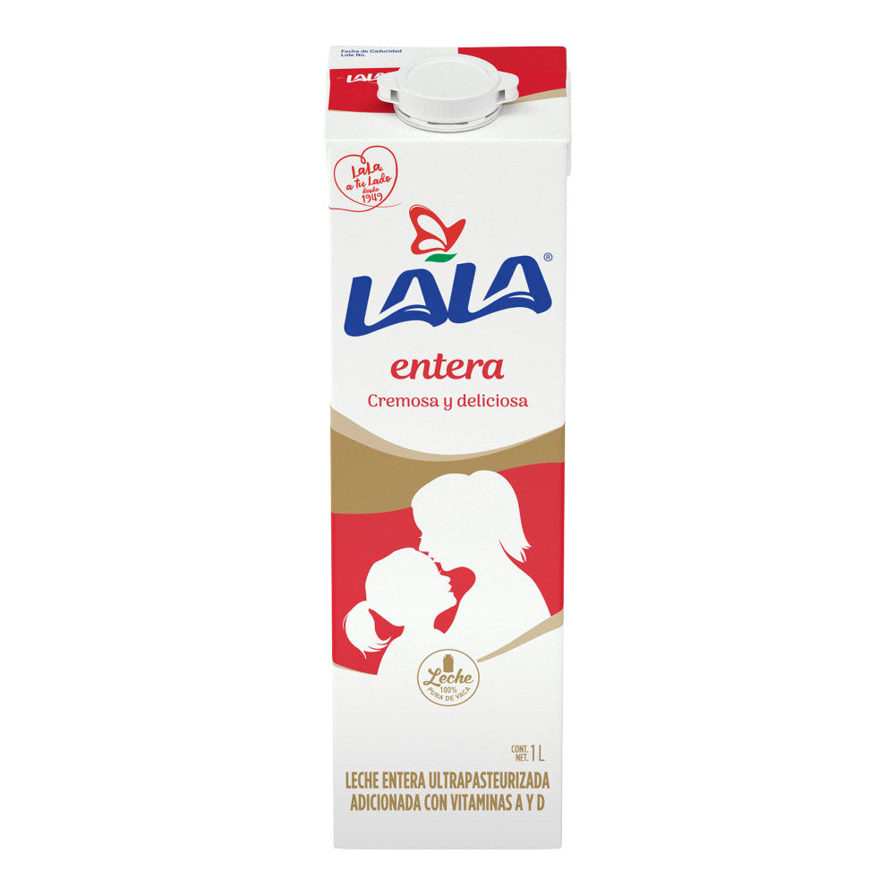 LECHE ULTRAPASTEURIZADA ENTERA C/TAP SLIM LALA 1  LT.