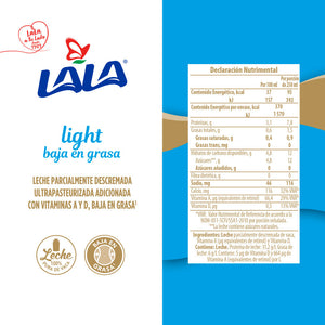 LECHE ULTRAPASTEURIZADA LIGHT LALA 1  LT.