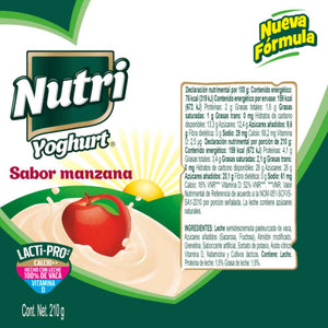 NUTRIYOGHURT BEBIBLE MANZANA 210  GR.