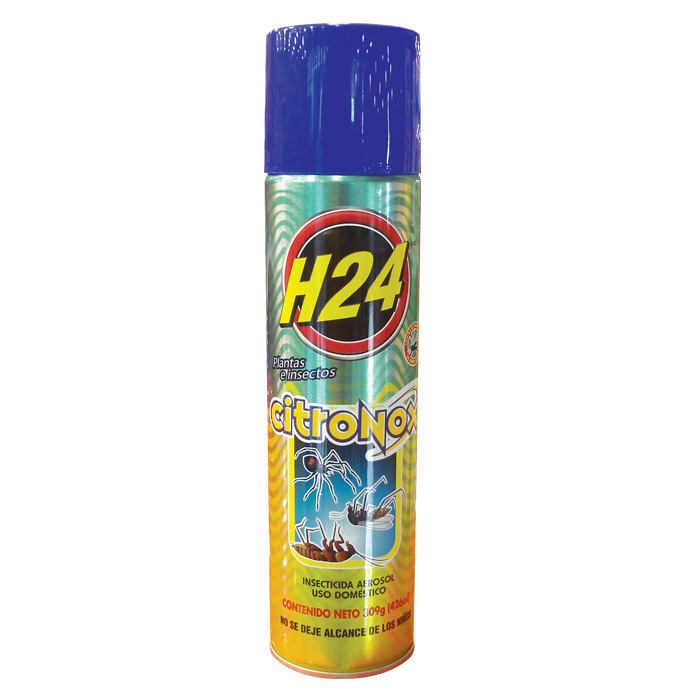 INSECTICIDA AEROSOL H24 CITRONOX USO DOMESTICO 460  ML.