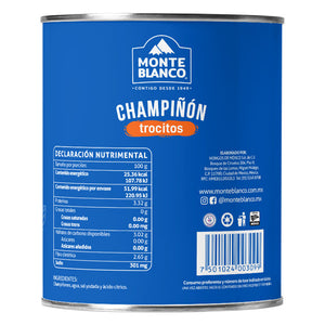 CHAMPIÑONES  EN TROCITOS MONTEBLANCO LATA 380  GR.