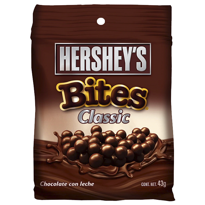 CHOCOLATE HERSHEYS BITES LECHE 43  GR.