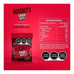 CHOCOLATE HERSHEYS BITES  DARK 43  GR.