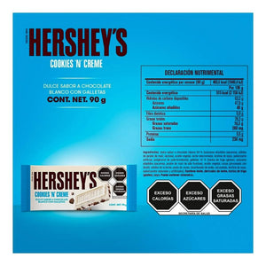 CHOCOLATE HERSHEY´S BARRA  COOKIES CREME 90  GR.