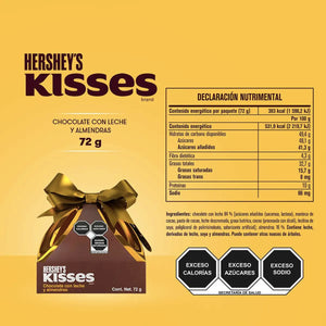 CHOCOLATE KISSES ALMENDRAS CAJA DE REGALO 72  GR.