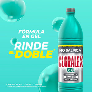 CLORO BLANQUEADOR EN GEL CLORALEX EL RENDIDOR 950  ML.