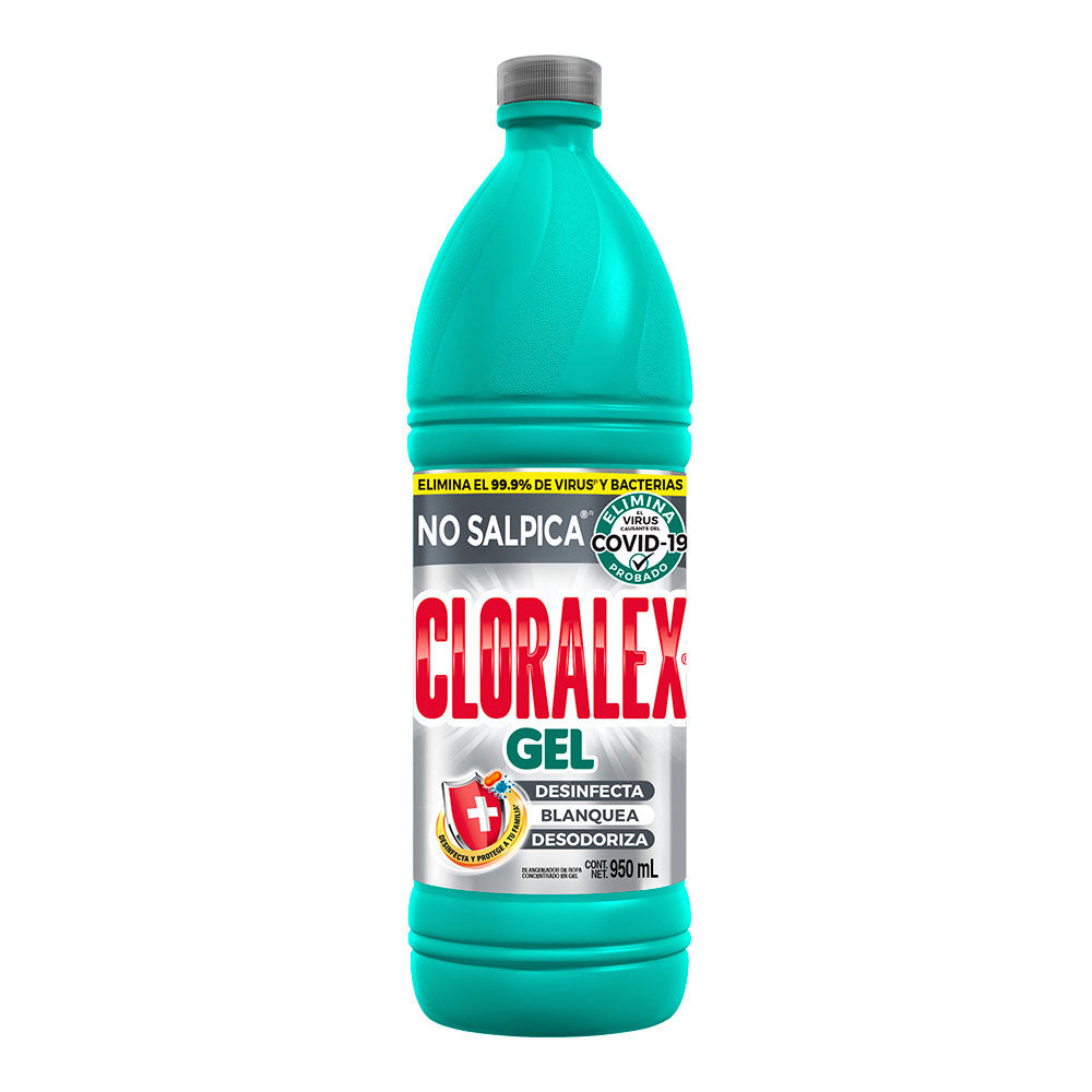 CLORO BLANQUEADOR EN GEL CLORALEX EL RENDIDOR 950  ML.