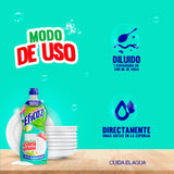 DETERGENTE LIQUIDO LAVATRASTES EFICAZ MANZANA 750  ML.