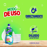 DETERGENTE LIQUIDO LAVATRASTES EFICAZ LIMON 750  ML.