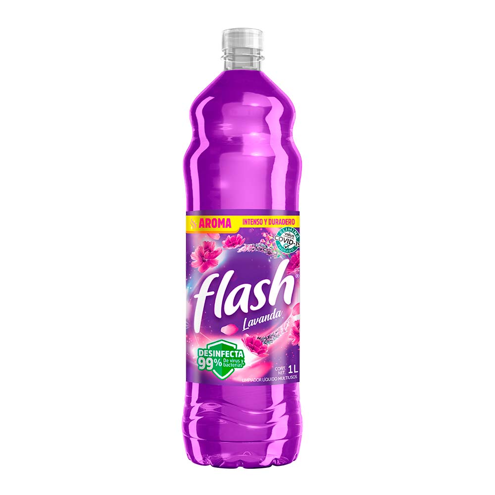 LIMPIADOR LIQUIDO FLASH LAVANDA 1  LT.