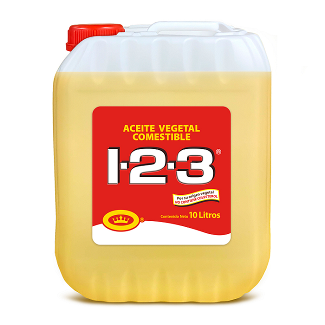 ACEITE VEGETAL COMESTIBLE 1-2-3 BIDON 10  LT.