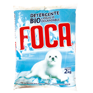 DETERGENTE EN POLVO FOCA BOLSA 2  KG.