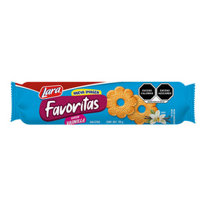 GALLETAS  FAVORITAS LARA SABOR VAINILLA PAQUETE 155  GR.