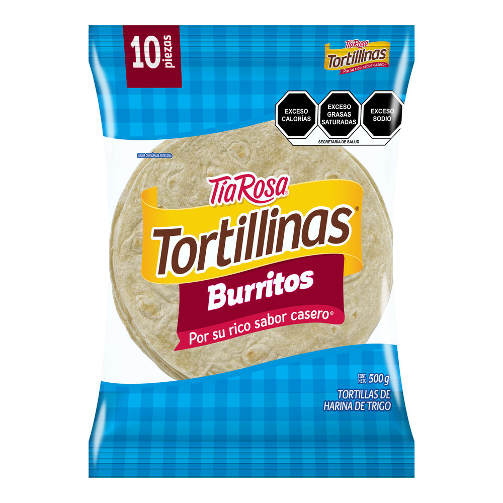 TORTILLAS BURRITOS  DE HARINA DE TRIGO TIA ROSA 500  GR.