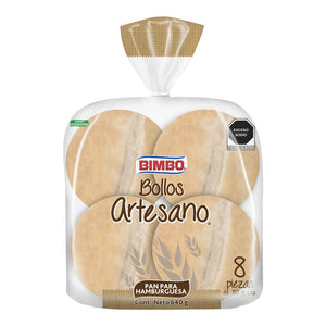 PAN PARA HAMBURGUESA ARTESANO BIMBO 640  GR.