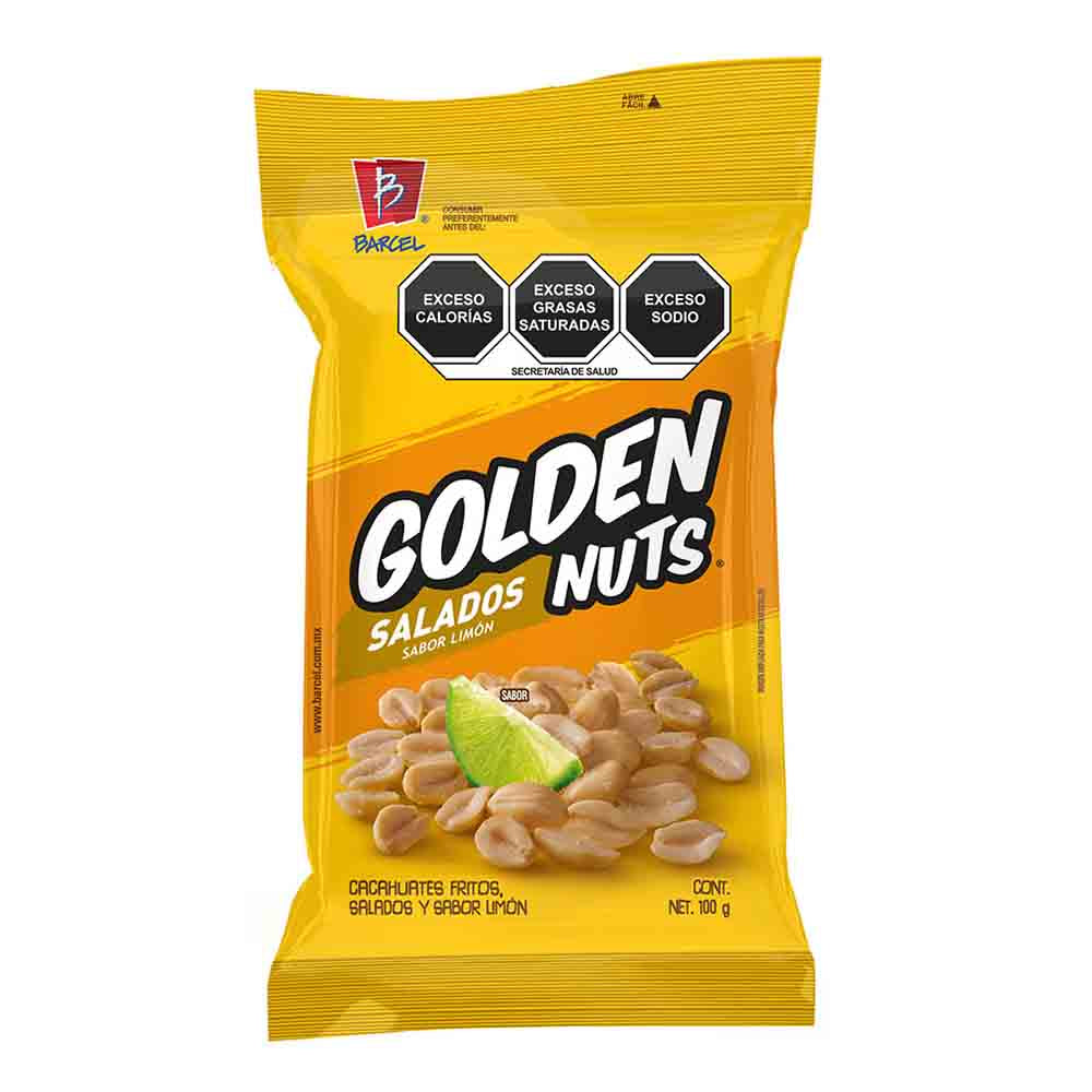 CACAHUATE GOLDEN NUTS SAL Y LIMON 100  GR.