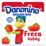 DANONINO QUESO PETIT SUISSE FRESA 4/84GRS 336  GR.