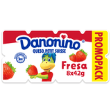 DANONINO QUESO PETIT SUISSE FRESA 8/42GRS 336  GR.