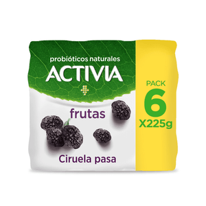 ACTIVIA CIRUELA PASA SIX PACK 1350  GR.