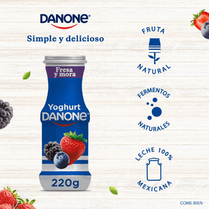 YOGHURT PARA BEBER DANONE FRESA MORA 220  GR.