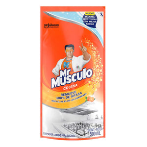 LIMPIADOR LIQUIDO MR MUSCULO COCINA TOTAL 5 EN 1 DOY PACK 500  ML.