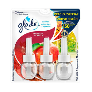 AROMATIZANTE LIQUIDO DE AMBIENTE GLADE MANZANA CANELA 3  PZA.