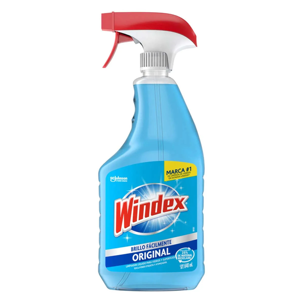 LIMPIADOR PARA VIDRIOS LIQUIDO WINDEX 640  ML.