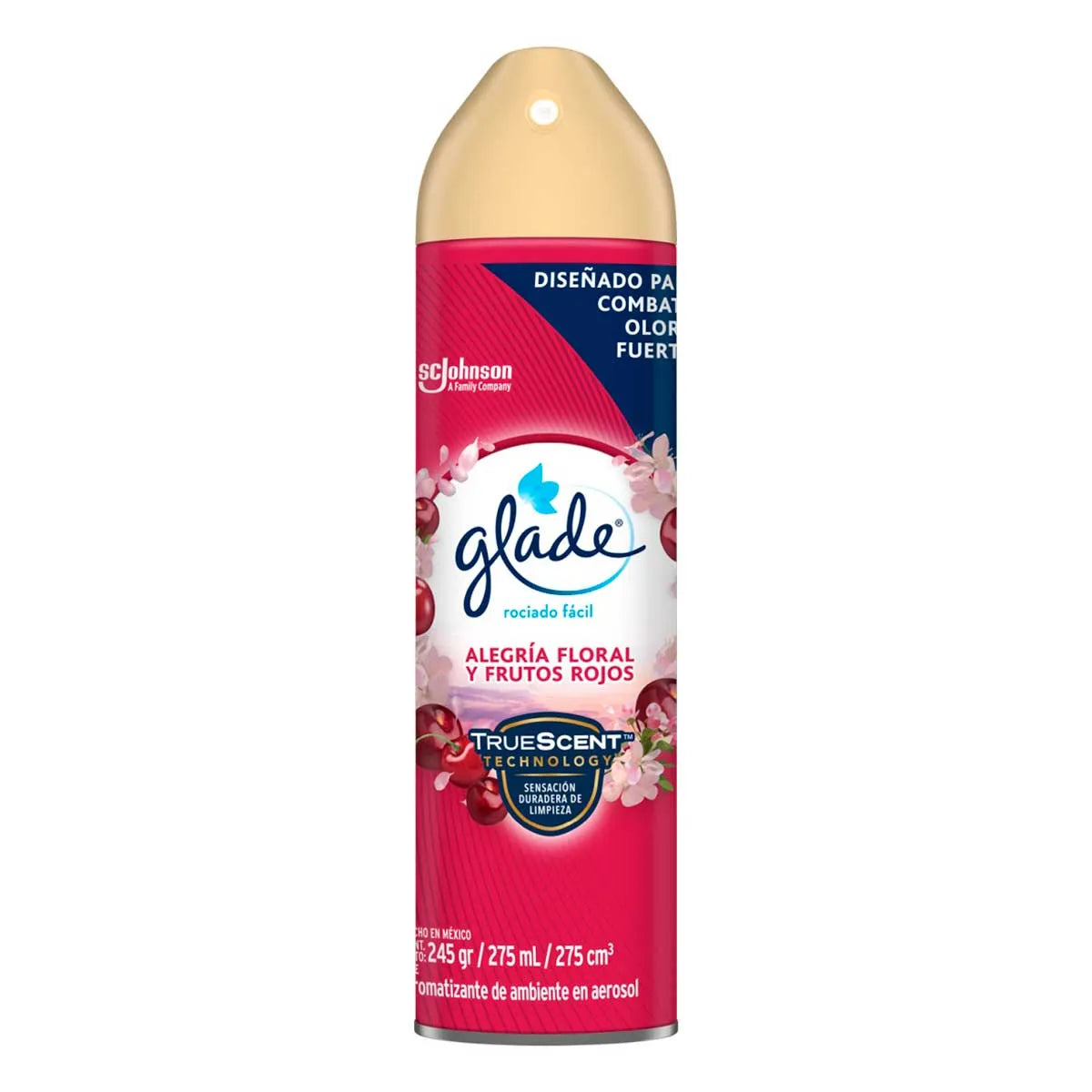 AROMATIZANTE AEROSOL GLADE  ALEGRÍA FLORAL/FRUTOS ROJOS 275  ML.