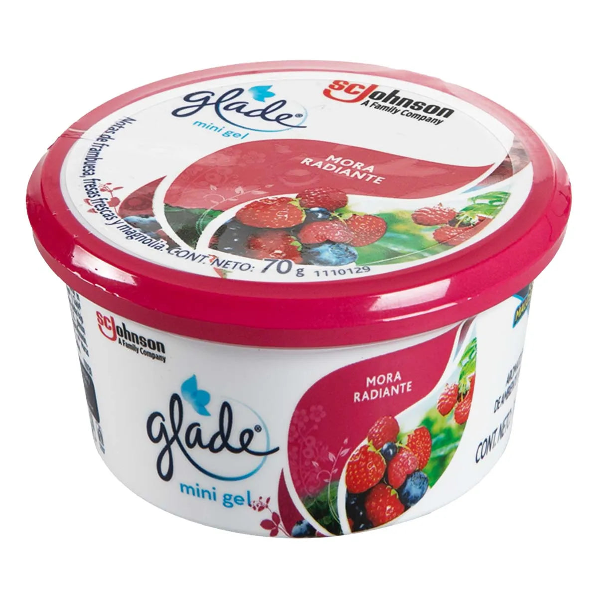 AROMATIZANTE EN GEL GLADE  MINI  MORA RADIANTE 70  GR.