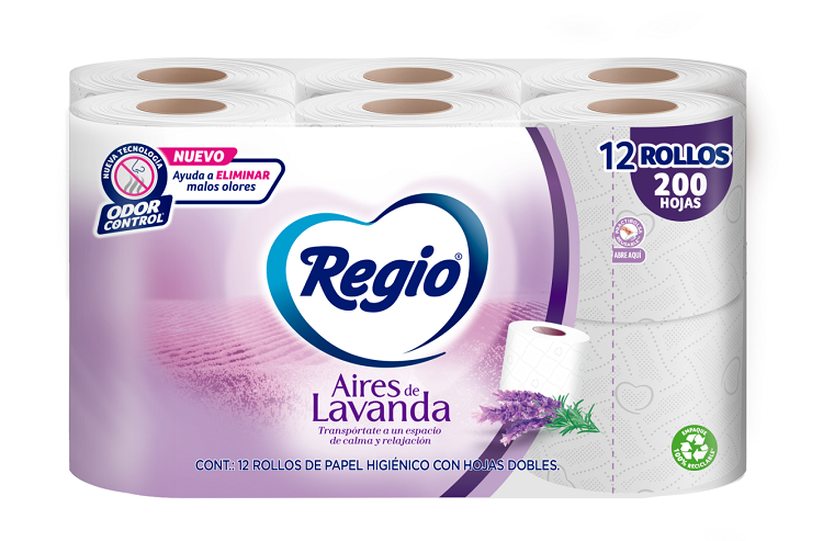 PAPEL HIGIENICO REGIO AIRES LAVANDA 200HD 12  ROLLO