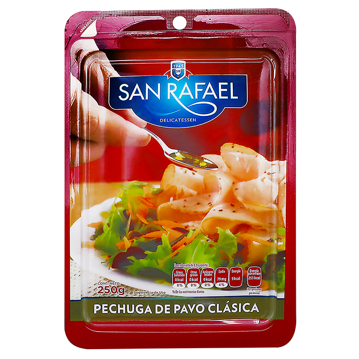 PECHUGA DE PAVO CLASICA SAN RAFAEL 250  GR.