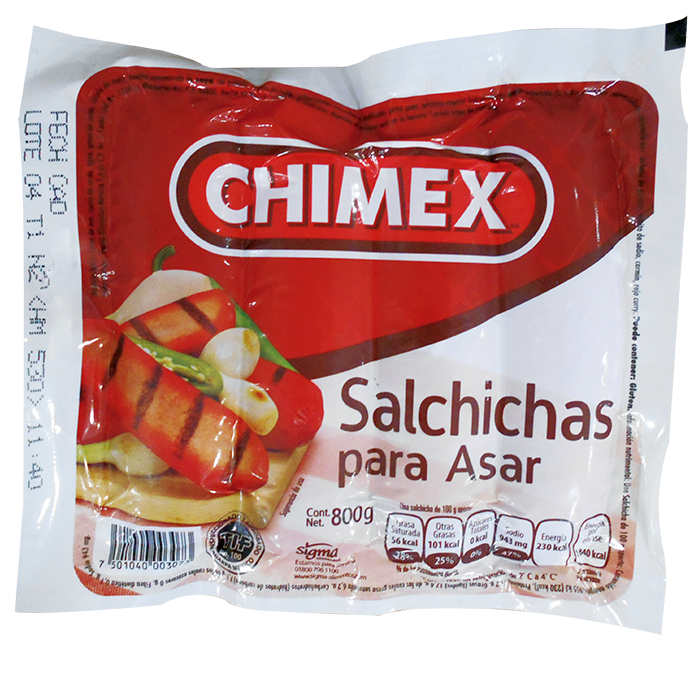 SALCHICHA PARA ASAR CHIMEX 800  GR.