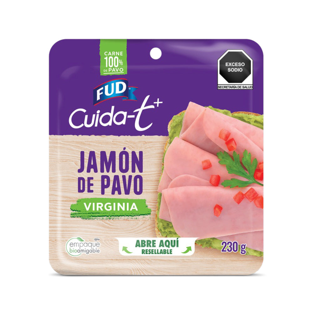 JAMON DE PAVO VIRGINIA FUD CUIDA T MAS 230  GR.