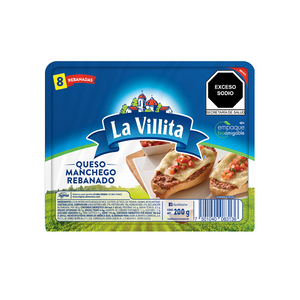 QUESO MANCHEGO REBANADO LA VILLITA 200  GR.