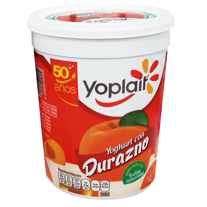 YOGHURT BATIDO YOPLAIT DURAZNO 1  KG.