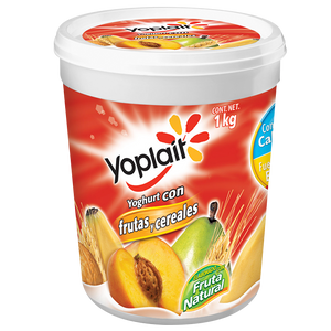 YOGHURT BATIDO YOPLAIT FRUTAS CON CEREAL 1  KG.