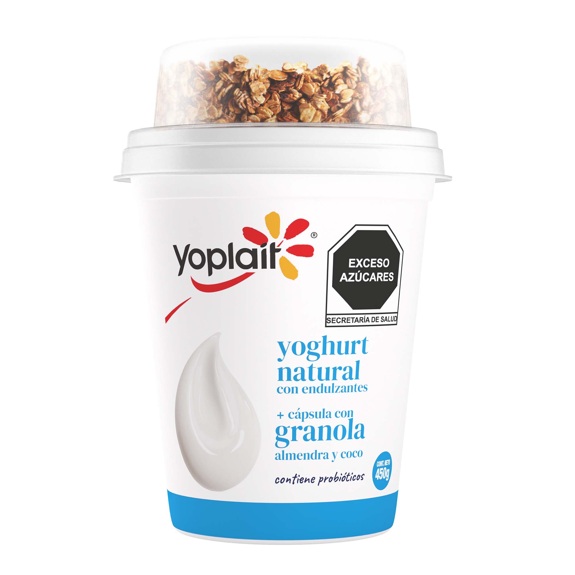 YOGHURT BATIDO NATURAL YOPLAIT MAS GRANOLA 450  GR.