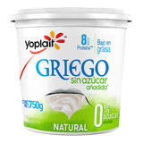 YOGHURT GRIEGO NATURAL SIN AZUCAR BATIDO YOPLAIT 750  GR.