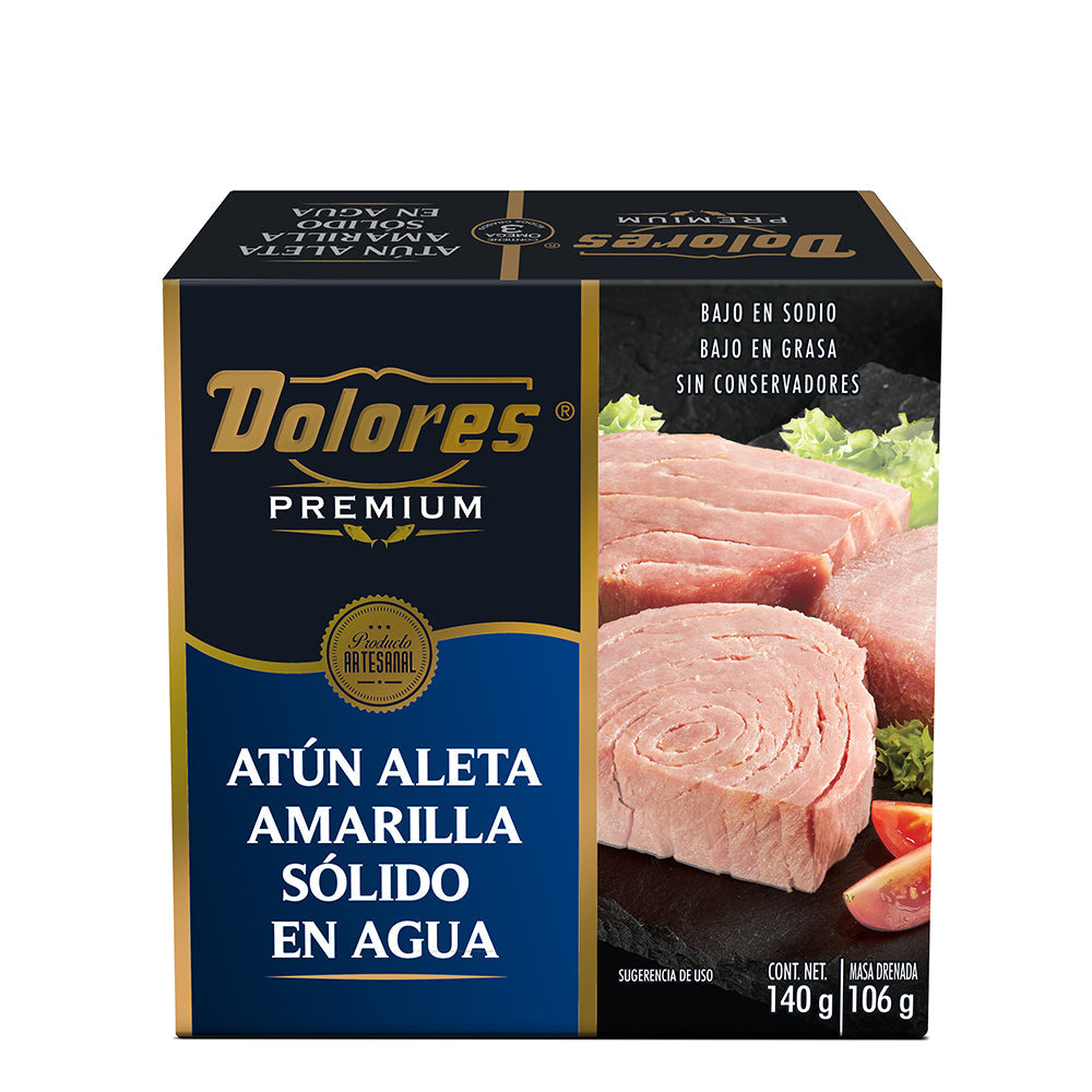 ATÚN DOLORES PREMIUM EN AGUA CAJILLA 140  GR.