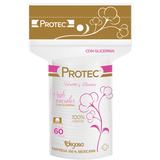 PADS FACIAL PROTEC REDONDOS CON GLICERINA CON 60 PZ 60  PZA.