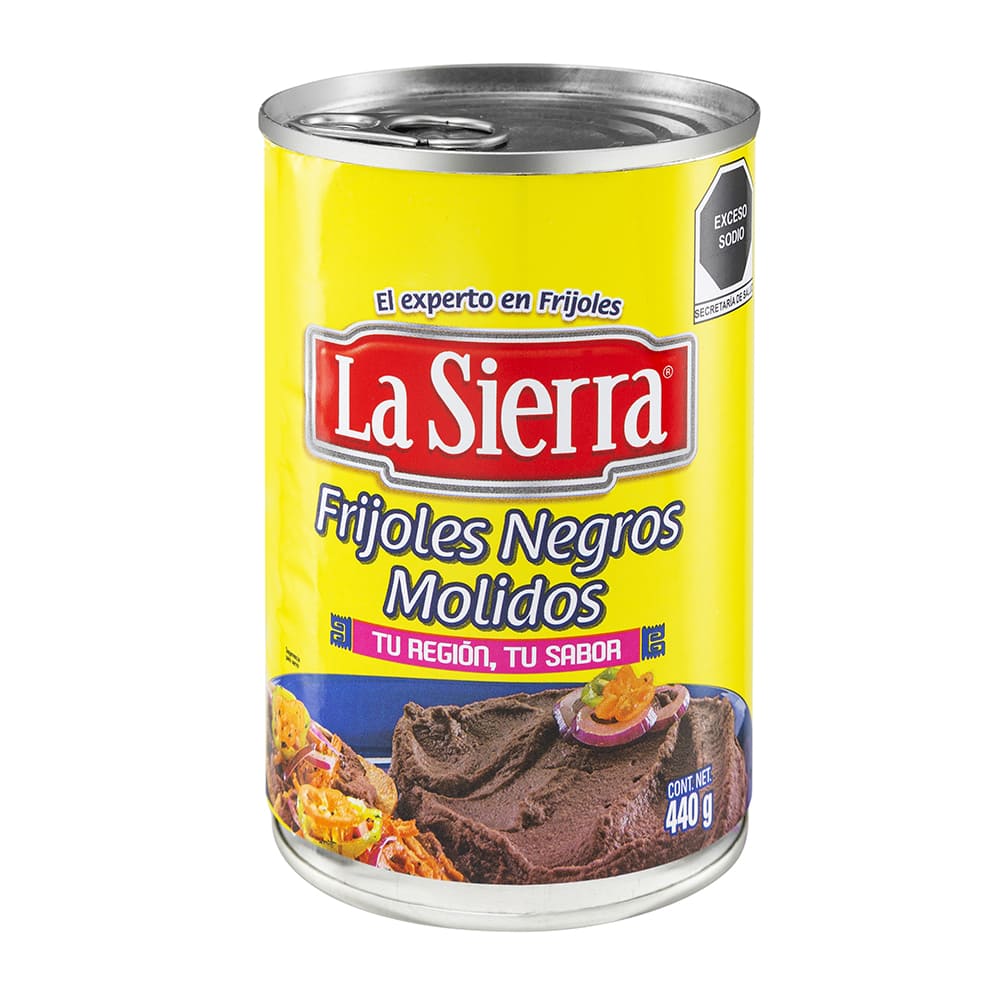 FRIJOLES MOLIDOS NEGROS LA SIERRA LATA 440  GR.