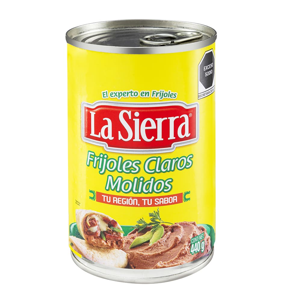 FRIJOLES MOLIDOS CLAROS LA SIERRA LATA 440  GR.