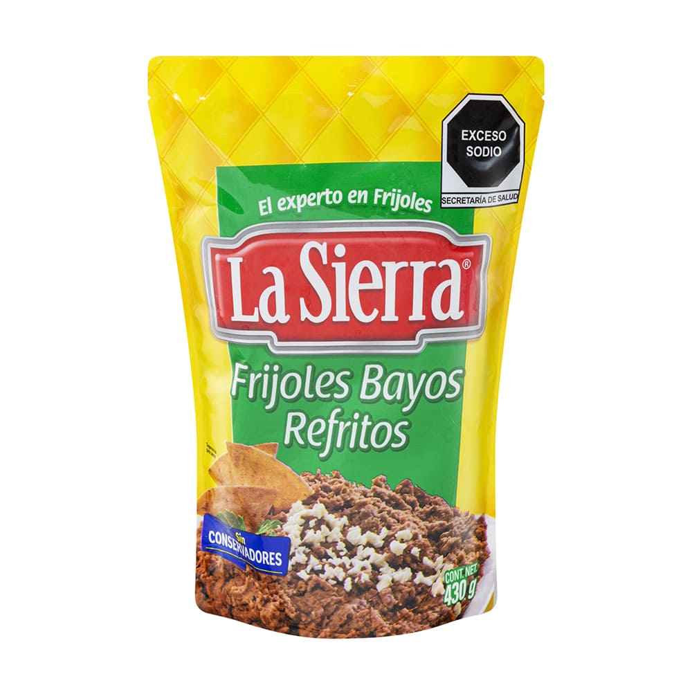 FRIJOLES REFRITOS BAYOS LA SIERRA BOLSA 430  GR.