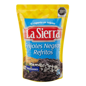 FRIJOLES NEGROS REFRITOS LA SIERRA POUCH 1.800  KG.