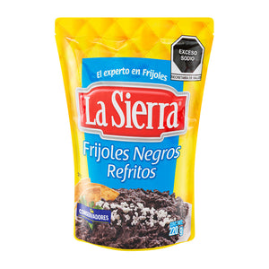 FRIJOLES NEGROS REFRITOS LA SIERRA BOLSA 220  GR.