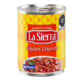 FRIJOLES CHARROS LA SIERRA GRATIS 10% LATA 560  GR.