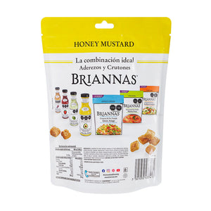 CRUTONES DE PAN TOSTADO SABOR MOSTAZA Y MIEL BRIANNAS BOLSA 142  GR.